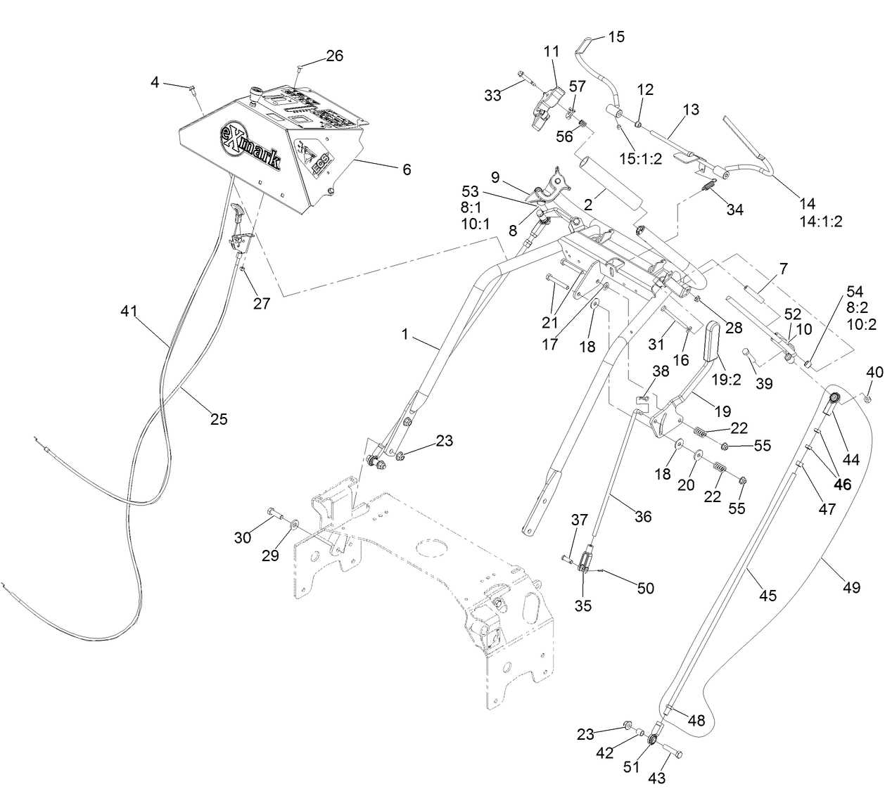 cub cadet zero turn parts diagram