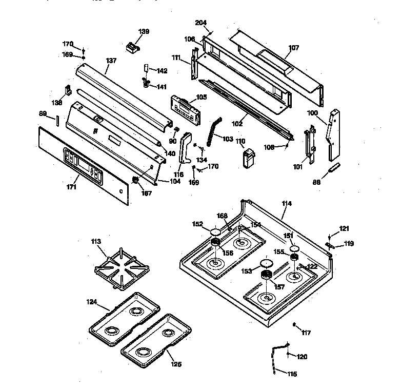 ge profile gas cooktop parts diagram