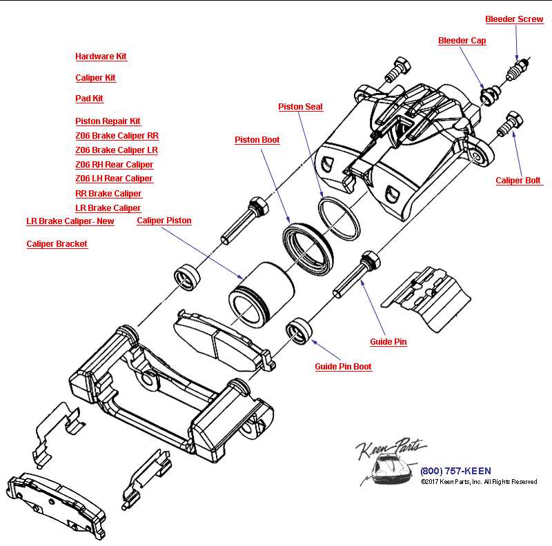 caliper parts diagram