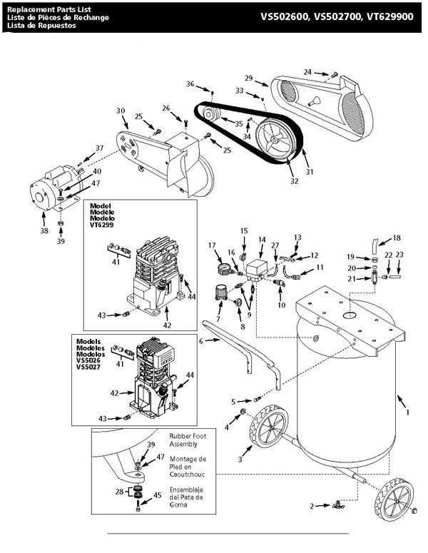 campbell hausfeld air compressor parts diagram