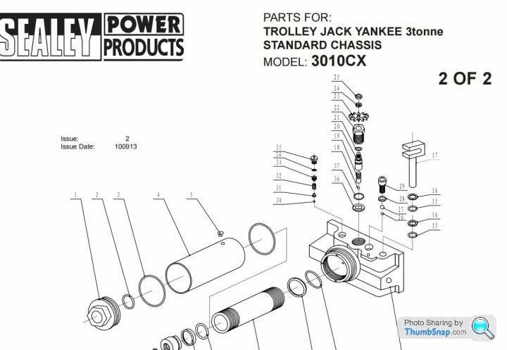 car jack parts diagram