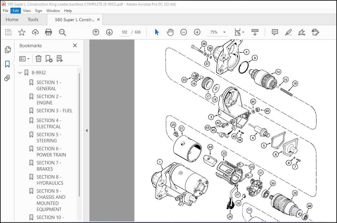 case 580 backhoe parts diagram