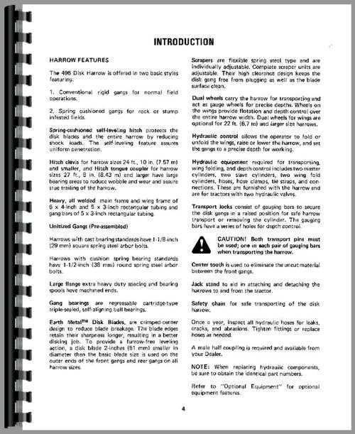 case ih 496 disc parts diagram