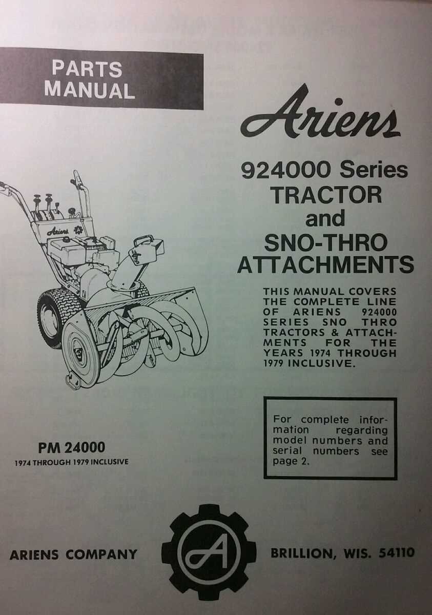 ariens snowblower parts diagram