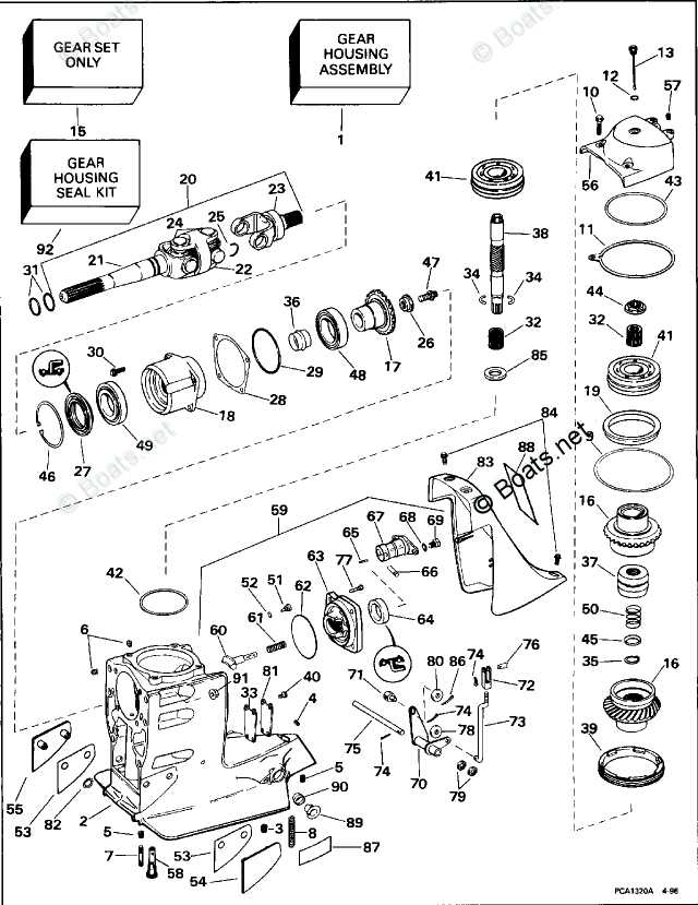 omc outdrive parts diagram