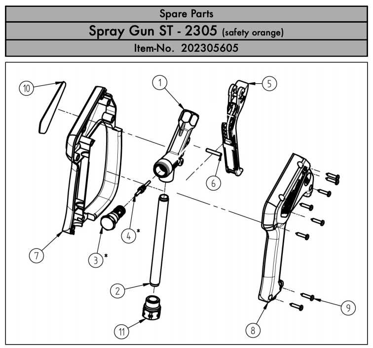 trigger pressure washer gun parts diagram