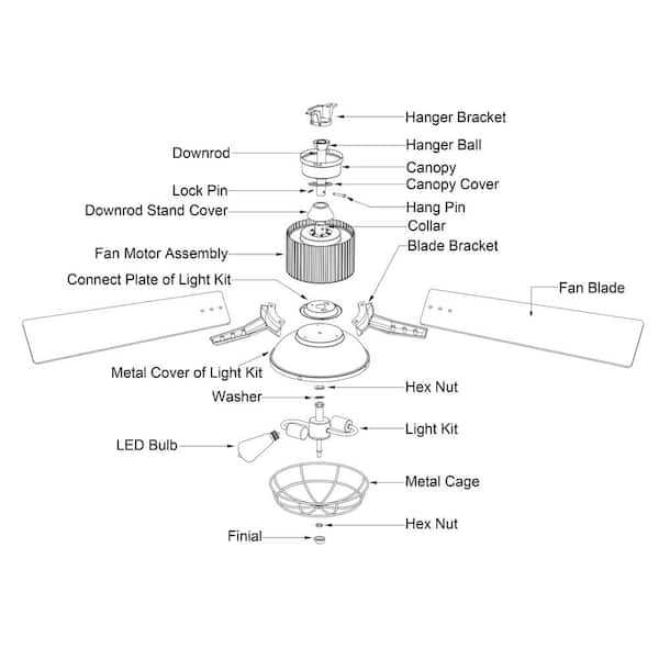 ceiling fan parts diagram