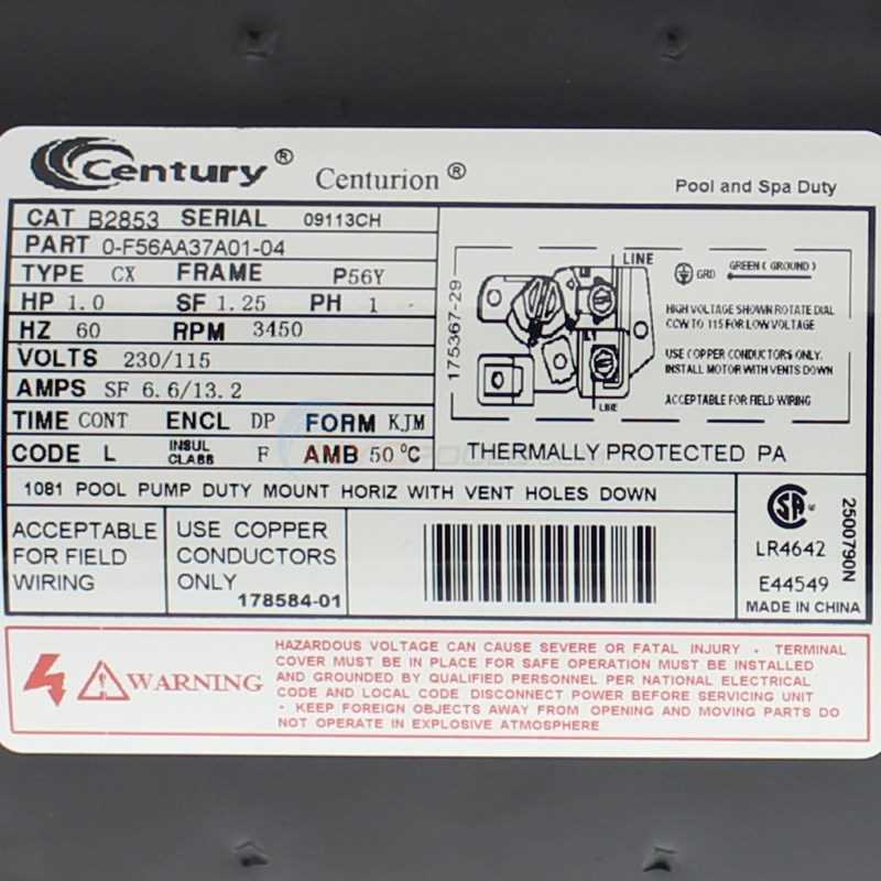 century electric motor parts diagram