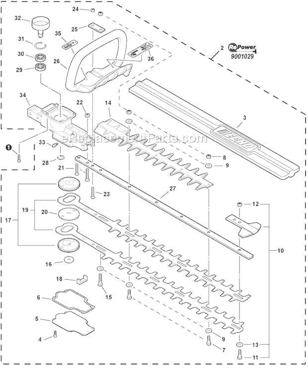 echo hedge trimmer parts diagram