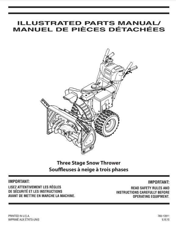 troy bilt snowblower parts diagram