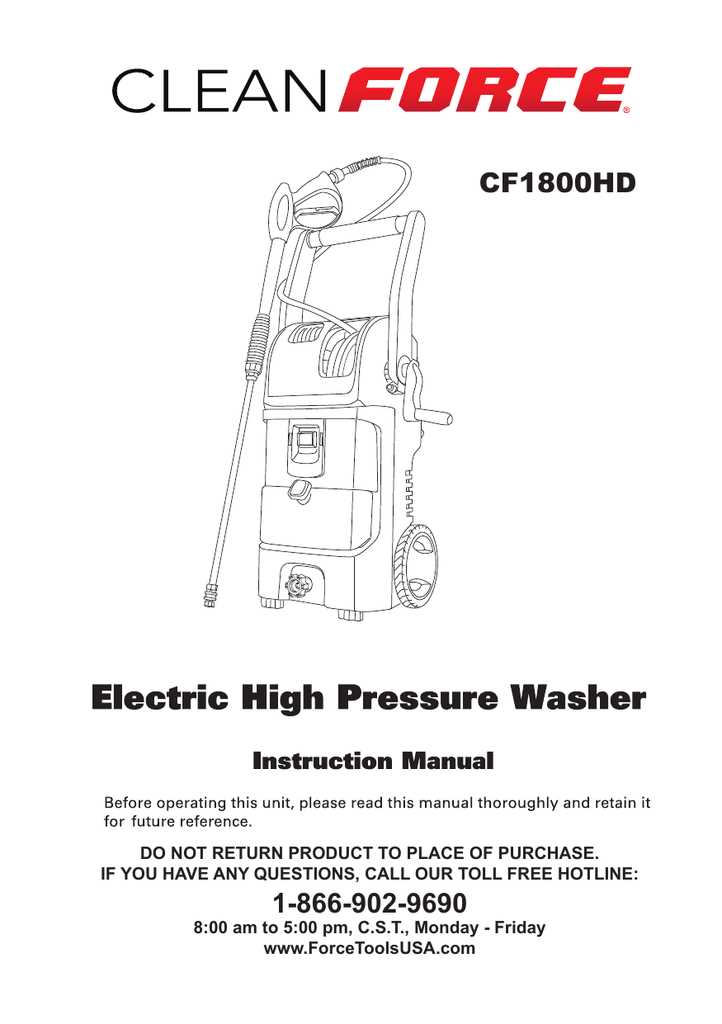 clean force 1800 parts diagram