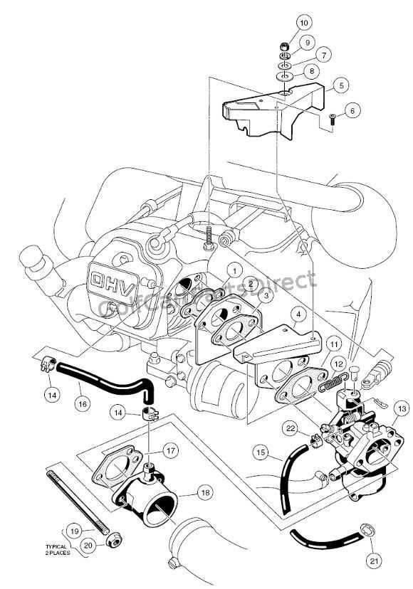 club car gas parts diagram