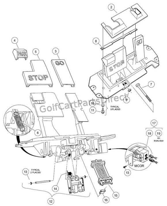 club car gas parts diagram