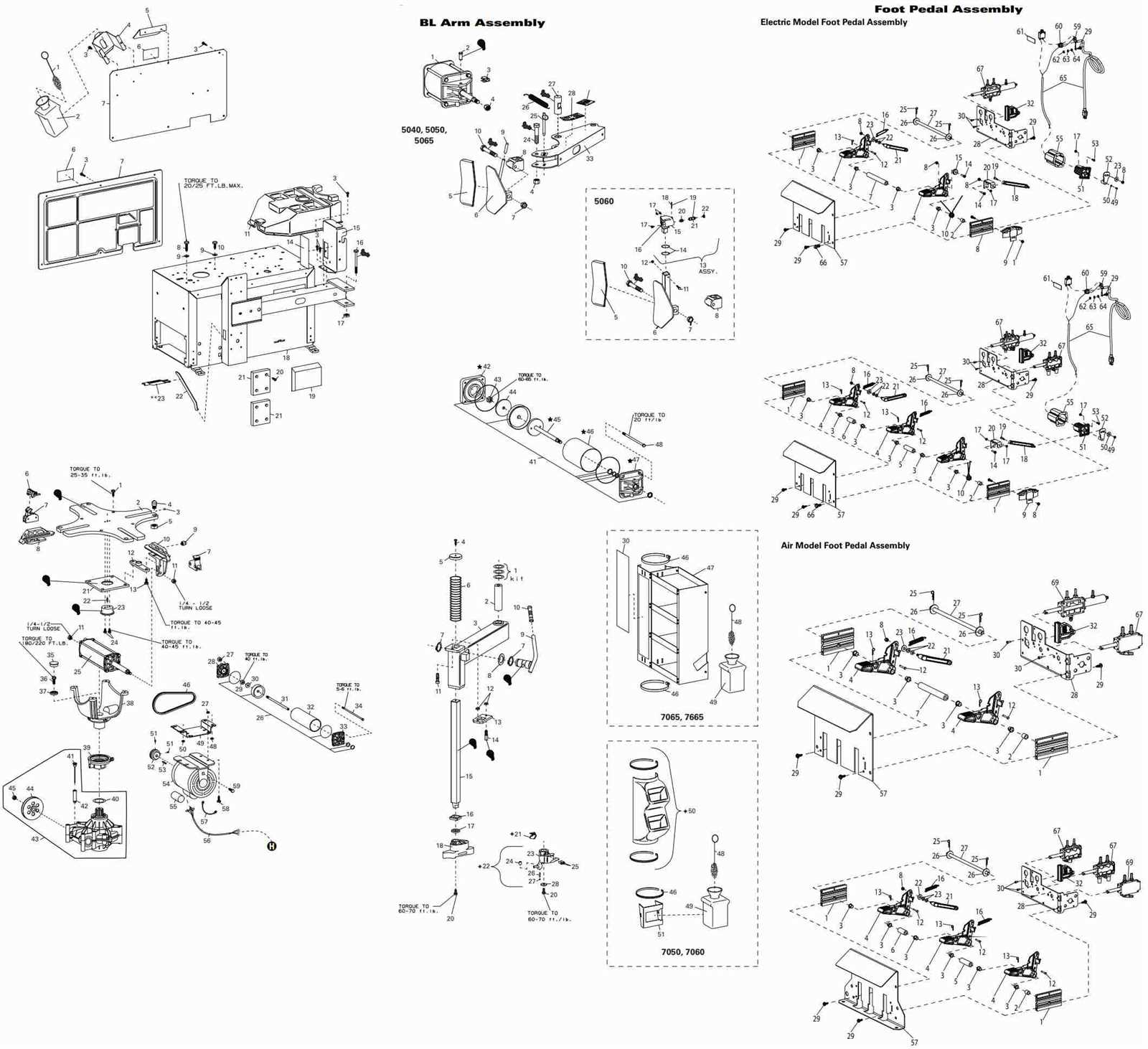 coats tire machine parts diagram