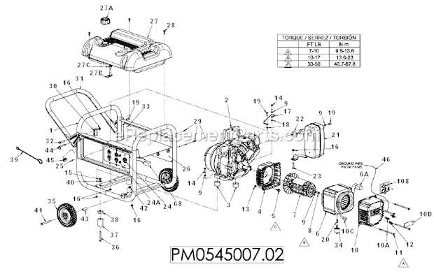 coleman powermate 1850 parts diagram