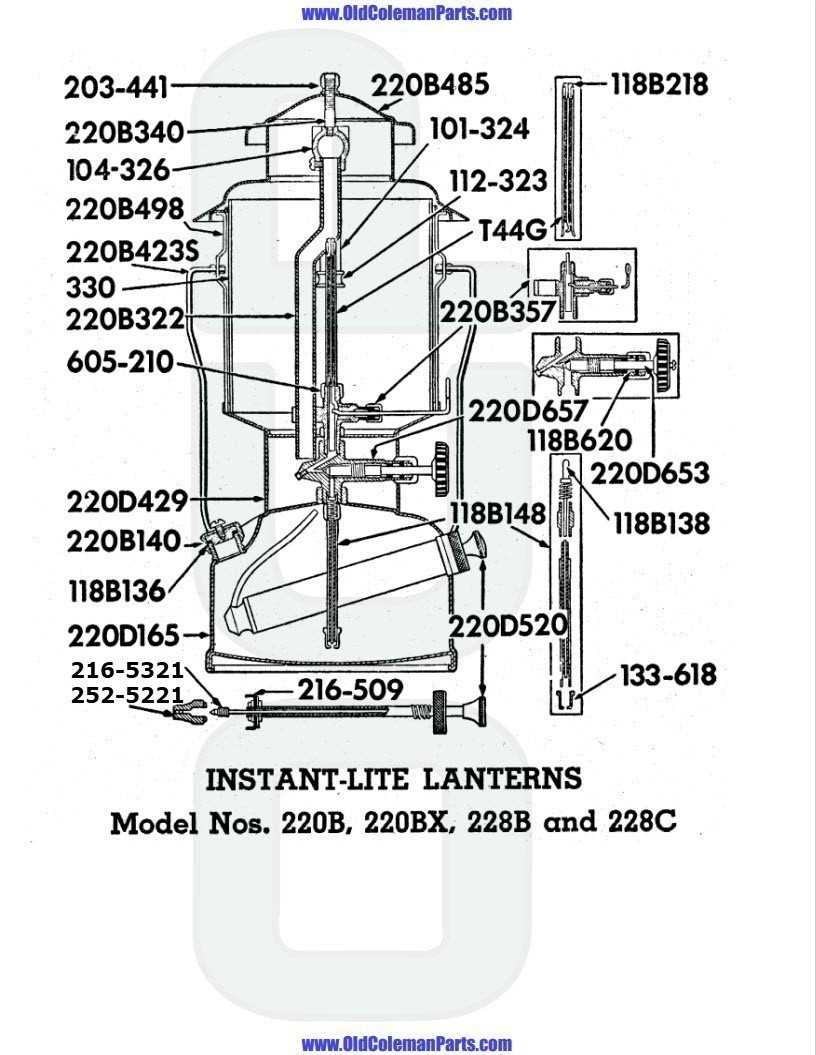 coleman stove parts diagram