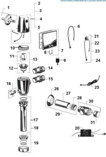 commercial toilet parts diagram