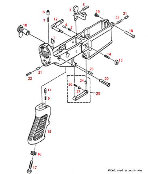 ar 15 lower receiver parts diagram