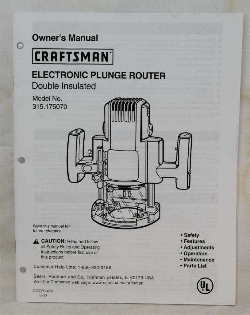 craftsman router parts diagram