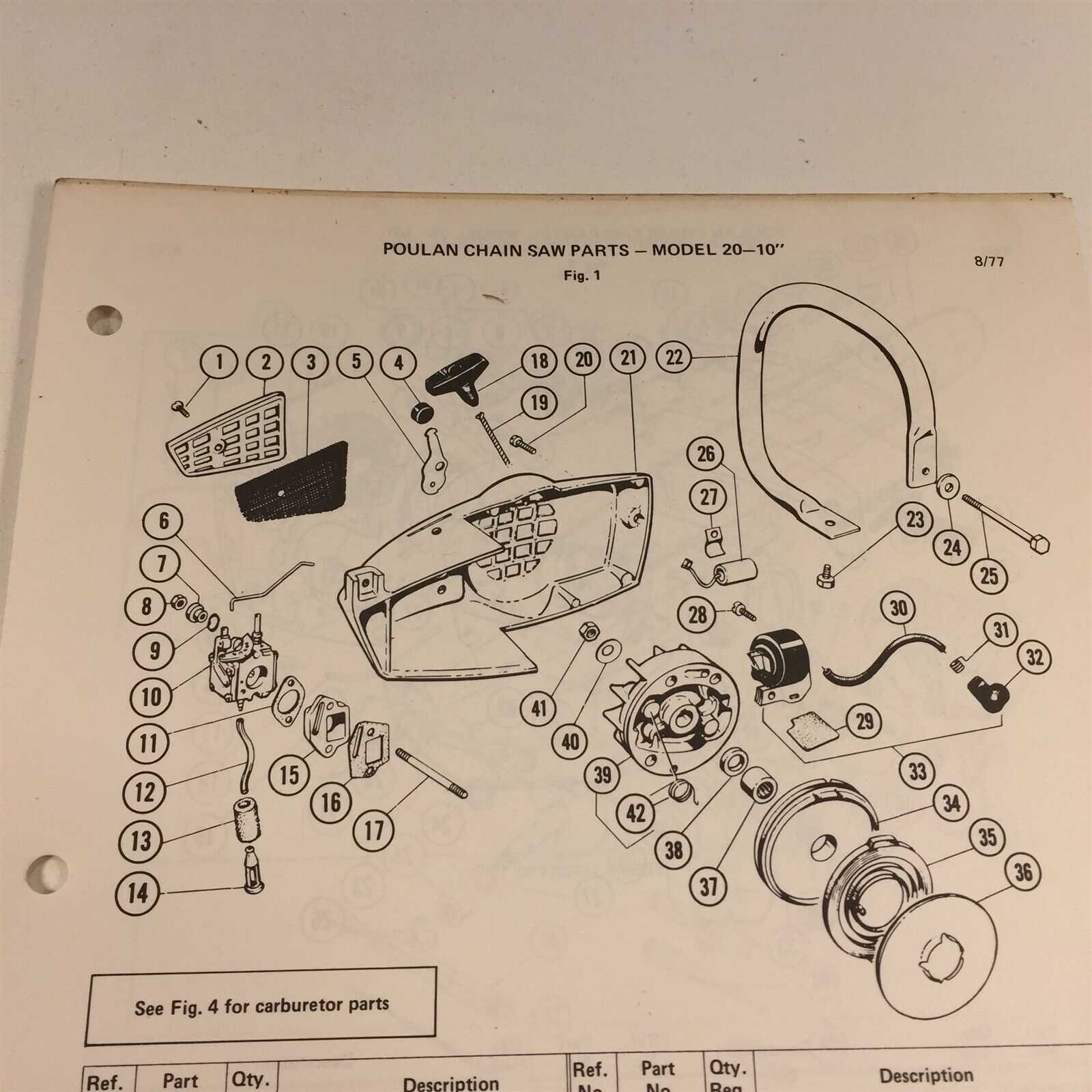 craftsman 20 inch chainsaw parts diagram