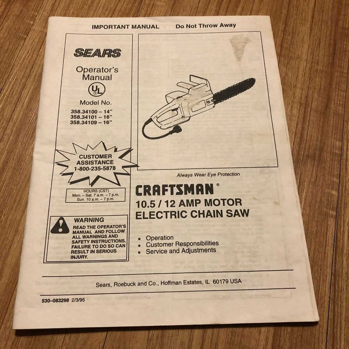 craftsman 358 chainsaw parts diagram