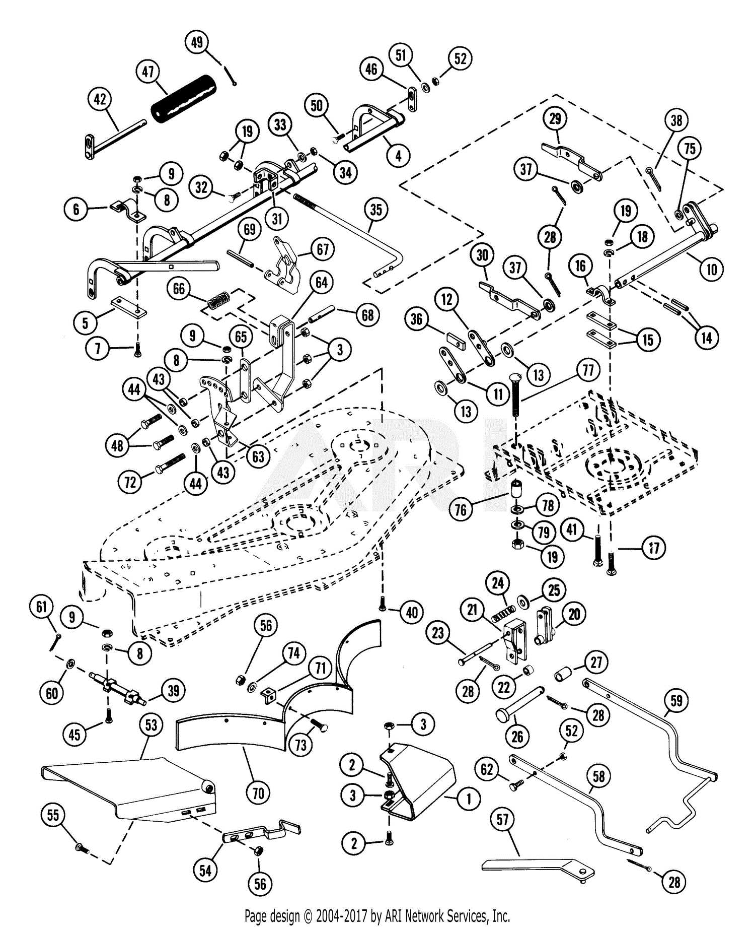 craftsman 42 mower deck parts diagram