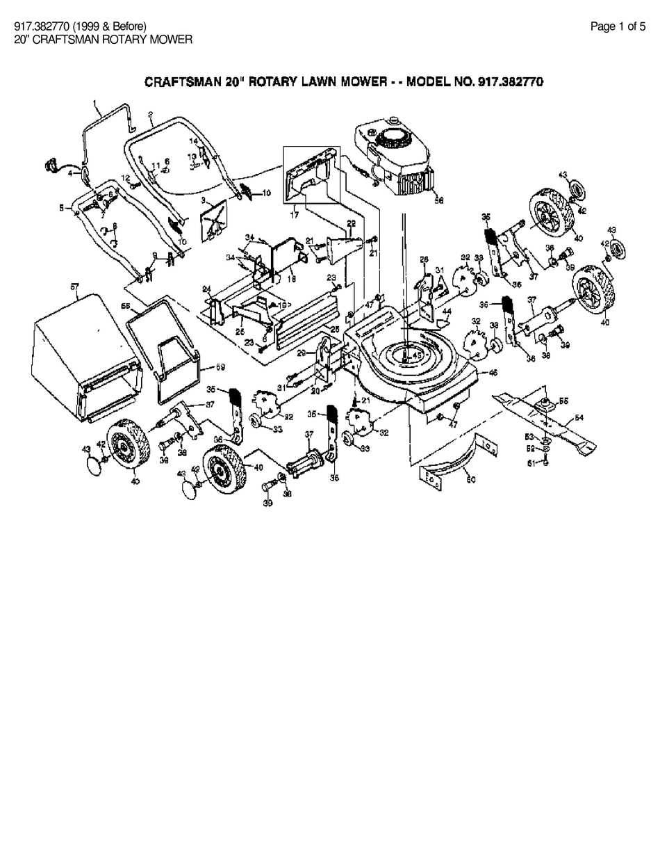 craftsman 917 parts diagram