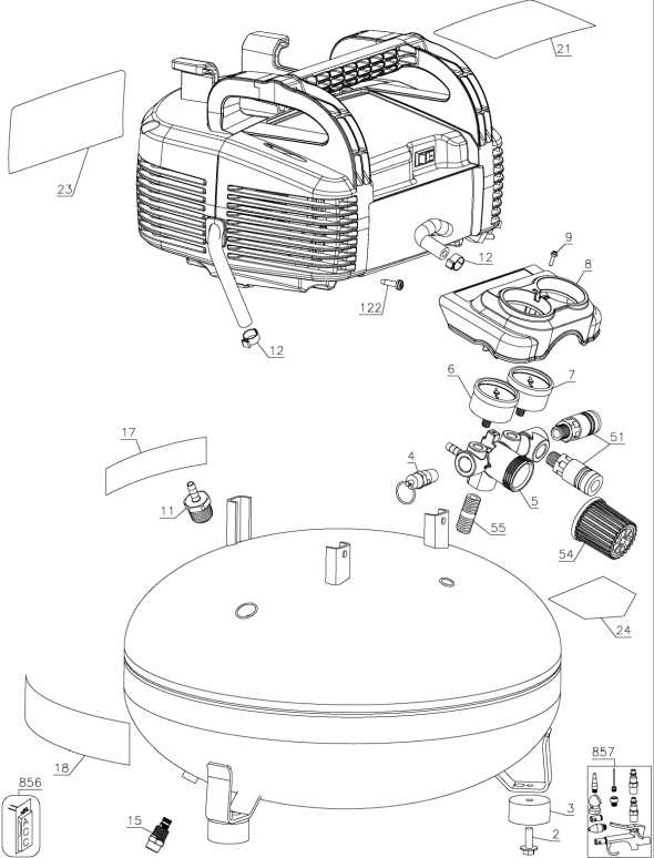 craftsman air compressor parts diagram