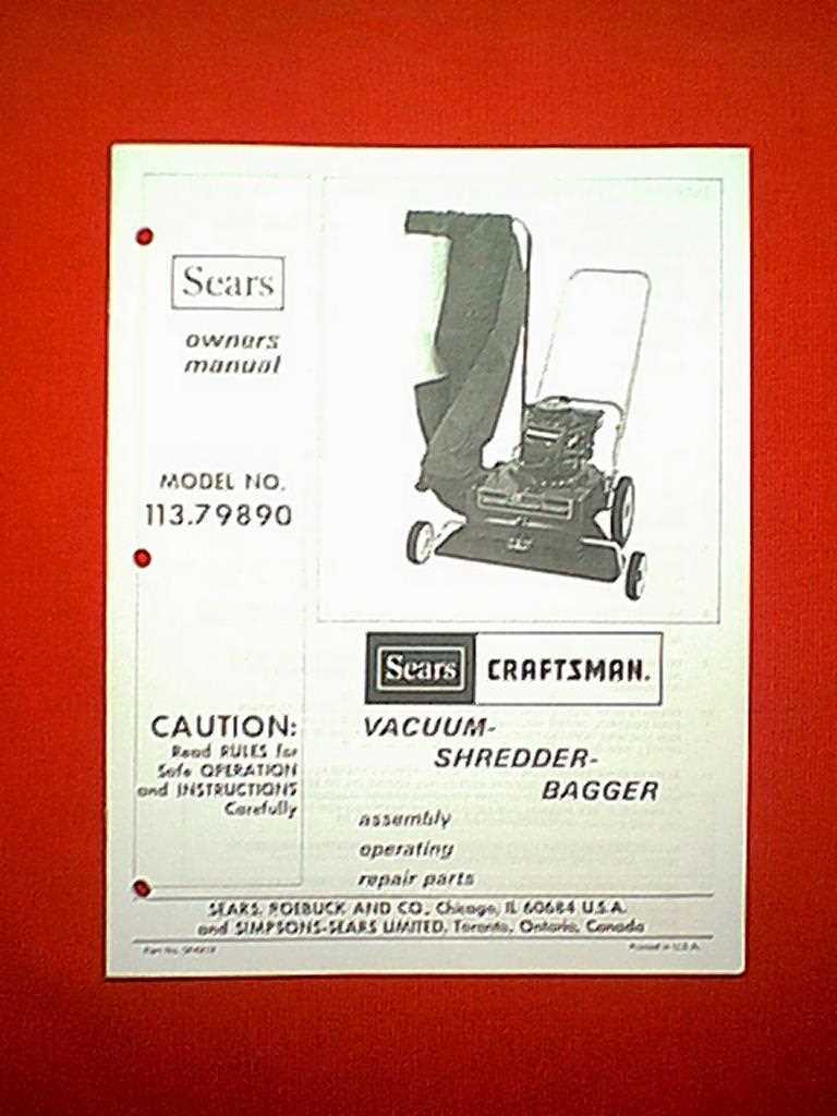 craftsman bagger parts diagram