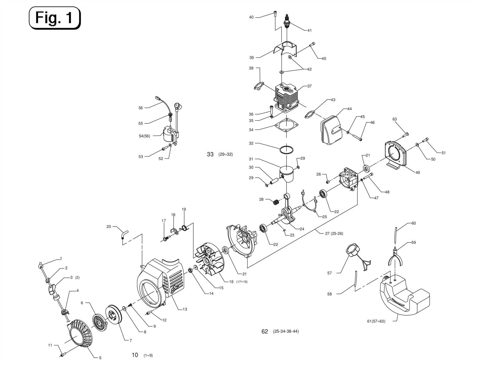 craftsman hedge trimmer parts diagram