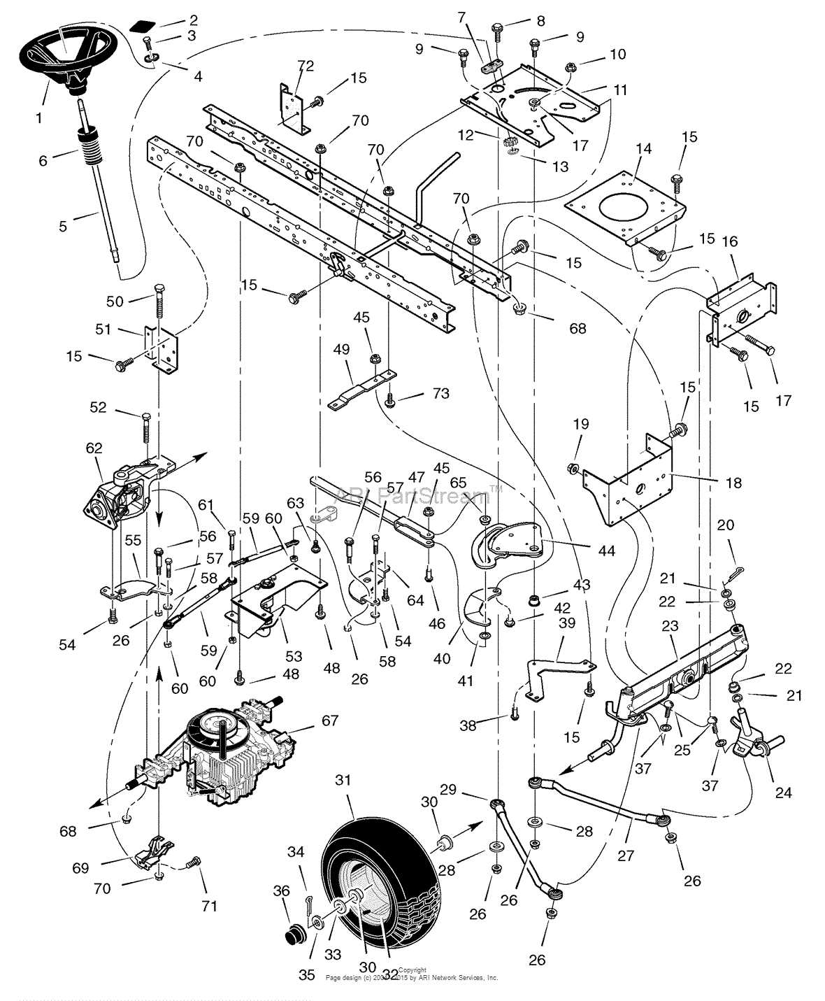 craftsman lt1000 parts diagram