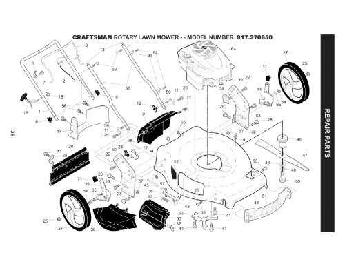 craftsman model 917 parts diagram