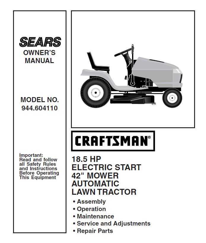 craftsman riding lawn mower parts diagram