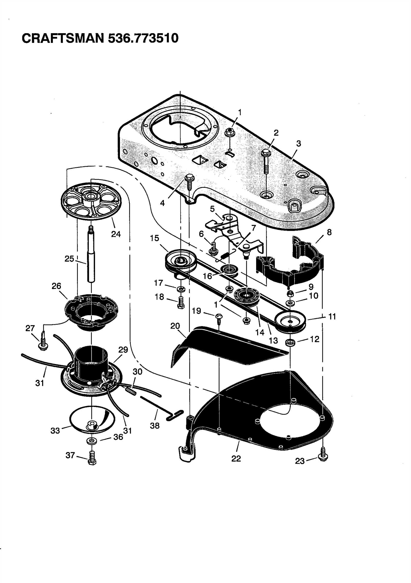 craftsman weedwacker 30cc 4 cycle parts diagram