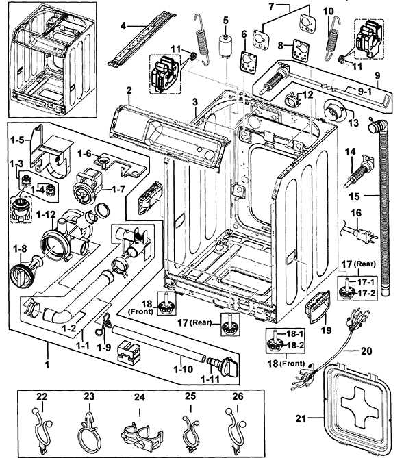 samsung front load washer parts diagram