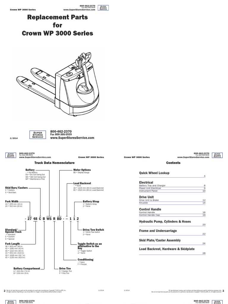 crown pallet jack parts diagram