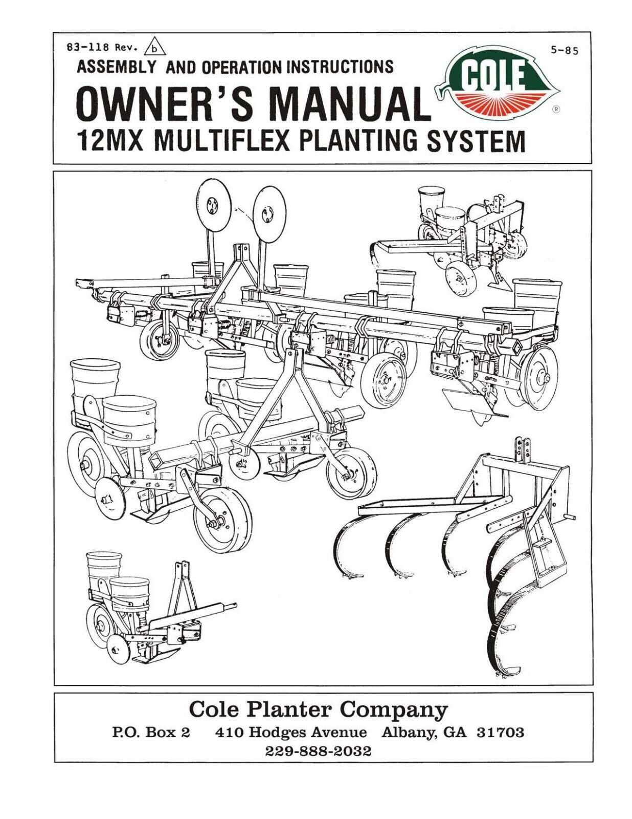 cole planter parts diagram