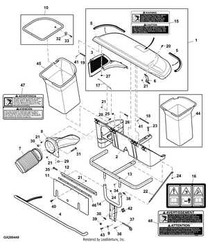 cub cadet bagger parts diagram