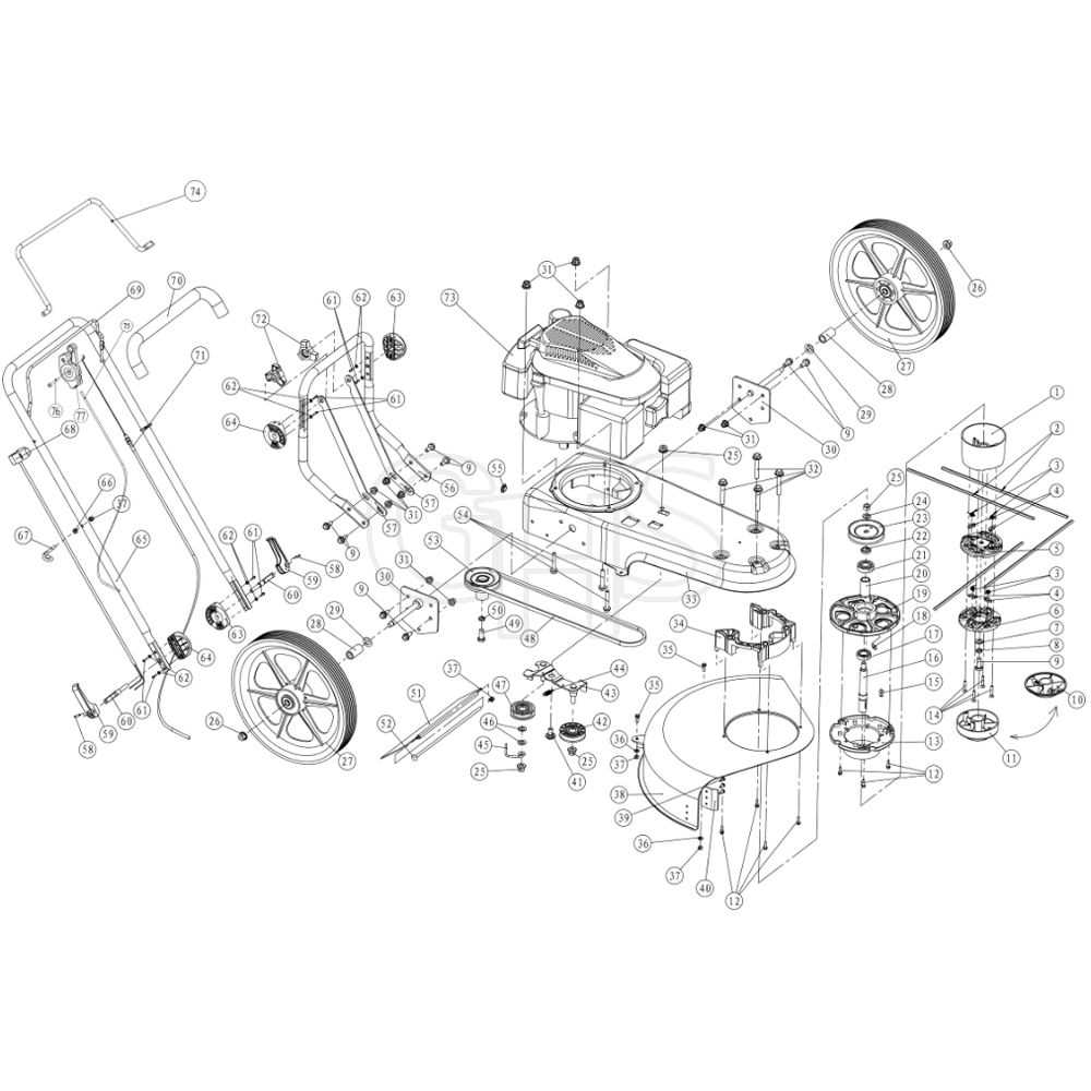 cub cadet st 100 parts diagram