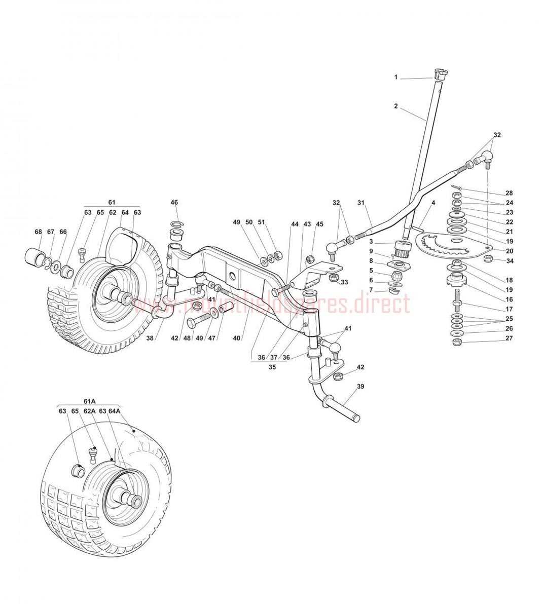 cub cadet steering parts diagram