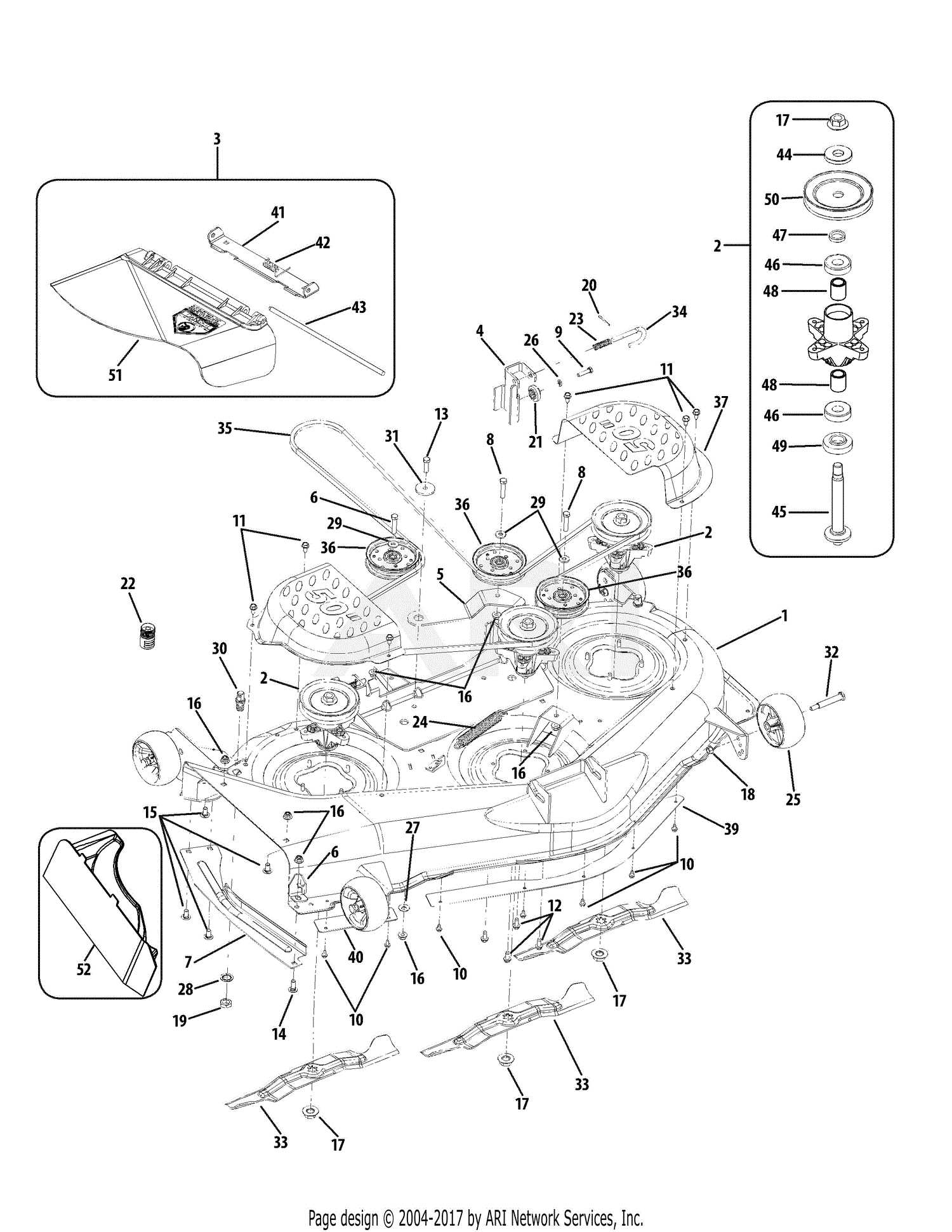 cub cadet zt1 54 parts diagram