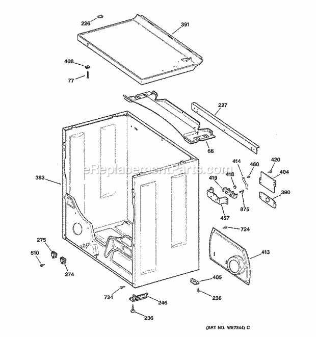 ge electric dryer parts diagram