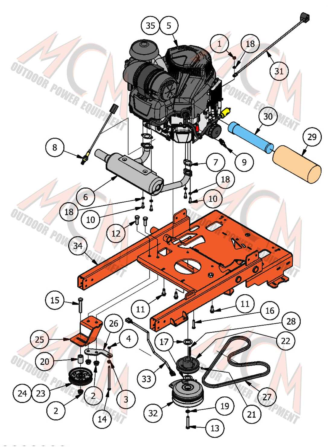 briggs and stratton vanguard 18 hp v twin parts diagram