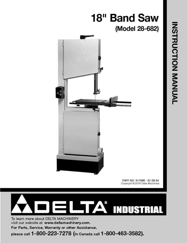 delta band saw parts diagram