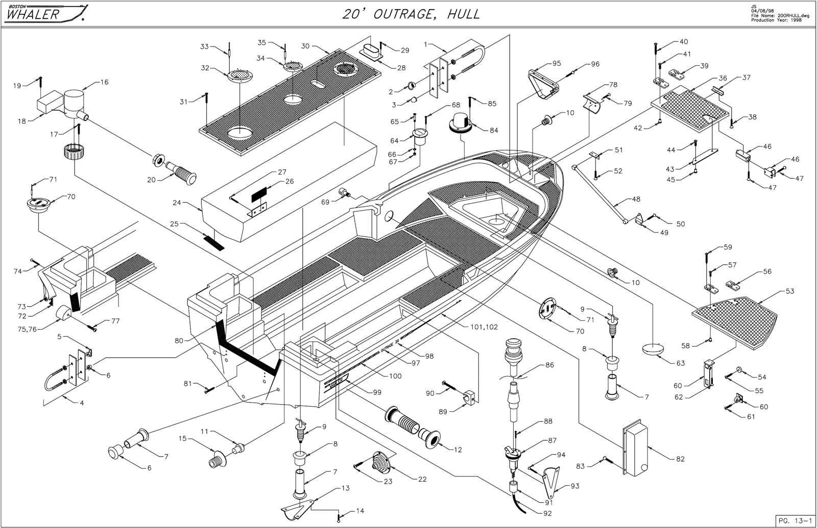 boston whaler parts diagram