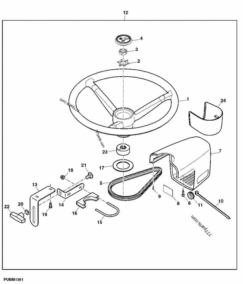 steering wheel parts diagram