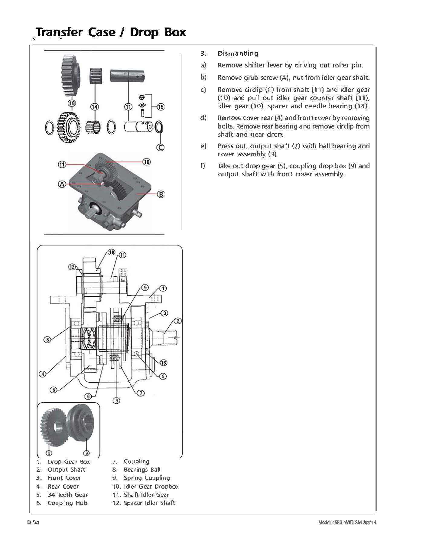 mahindra 4540 parts diagram