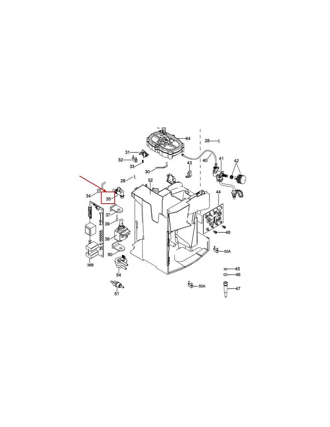 delonghi magnifica parts diagram