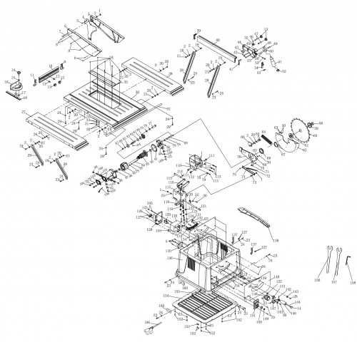 delta table saw parts diagram