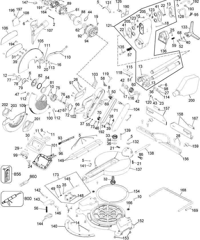 dewalt chop saw parts diagram